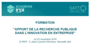 Formation "Apport de la recherche publique dans l'innovation en entreprise"